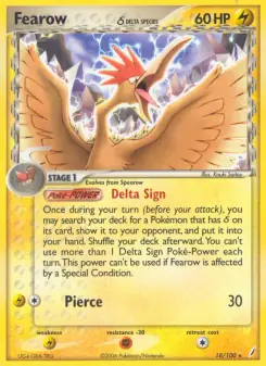 Fearow δ (Crystal Guardians 18/100)