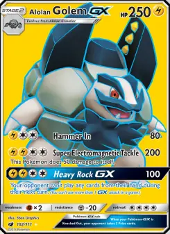 Alolan Golem GX (Crimson Invasion 102/111)