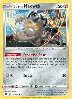 Galarian Meowth (Rebel Clash 126/192)