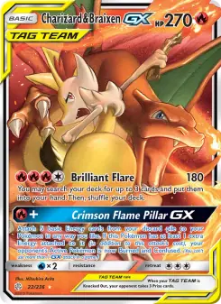 Charizard & Braixen GX (Cosmic Eclipse 22/236)