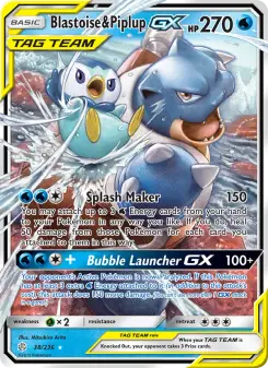 Blastoise & Piplup GX (Cosmic Eclipse 38/236)