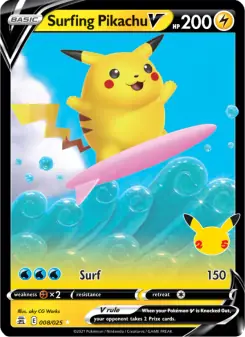 Surfing Pikachu V (Celebrations 8/25)