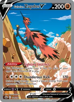 Galarian Zapdos V (Chilling Reign 174/198)