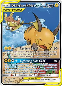 Raichu & Alolan Raichu GX (Unified Minds 221/236)