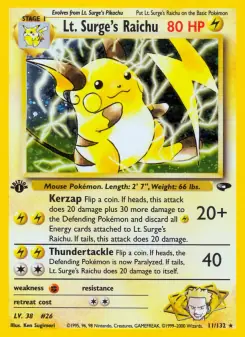 Lt. Surge's Raichu (Gym Challenge 11/132)