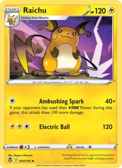 Raichu (Silver Tempest 050/195)